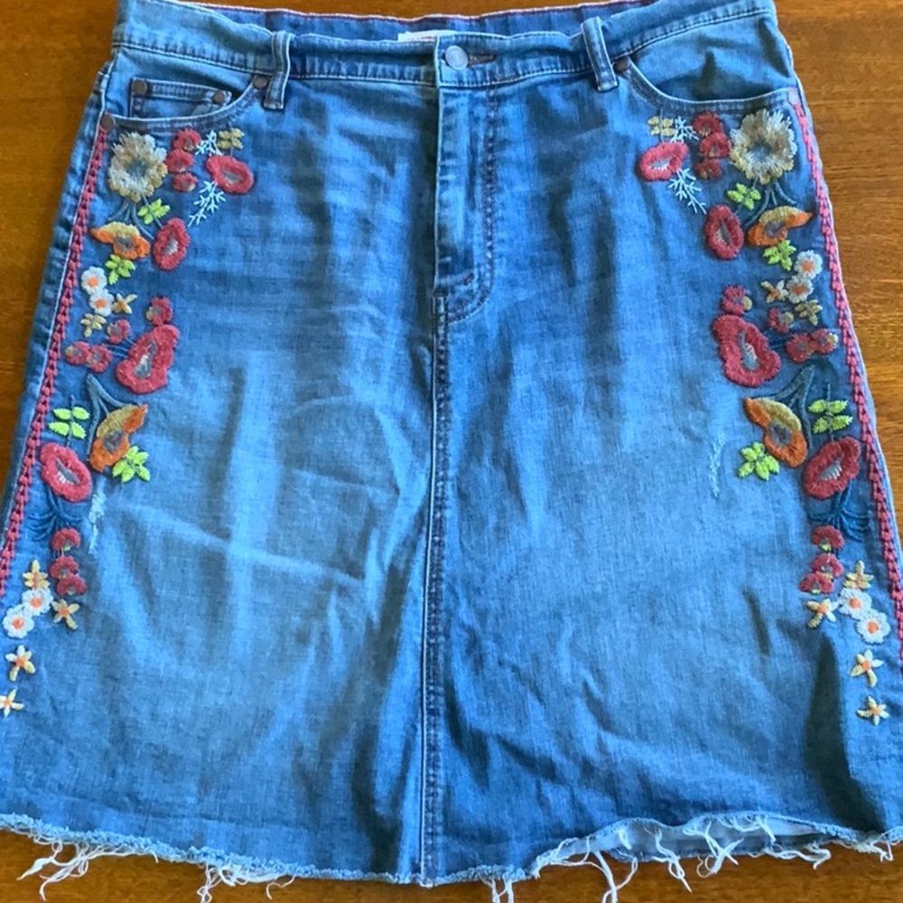 Johnny Was Denim Skirt